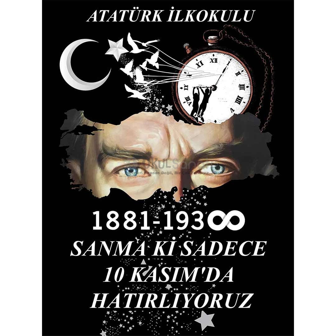 10 Kasım Okul Hatıra Fotoğraf Brandası