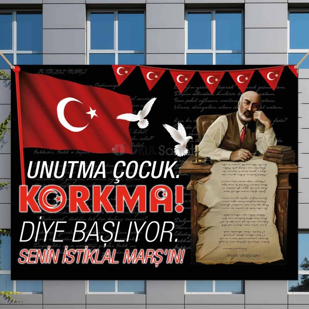 12 Mart İstiklâl Marşının Kabulü Branda Afiş
