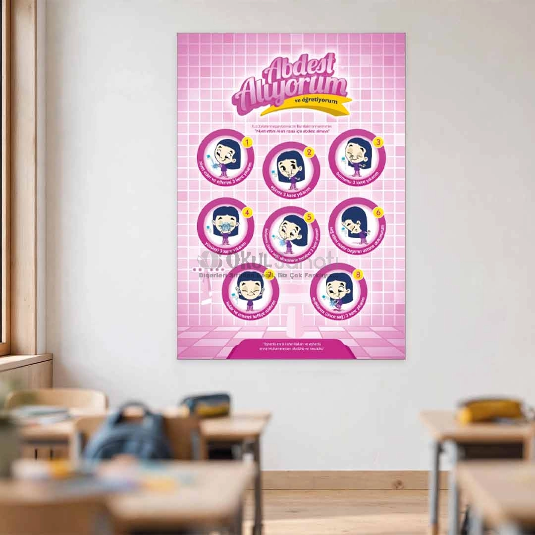 Abdest Alıyorum Okul Posteri