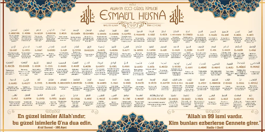 Esma’ül Hüsna Görselleri