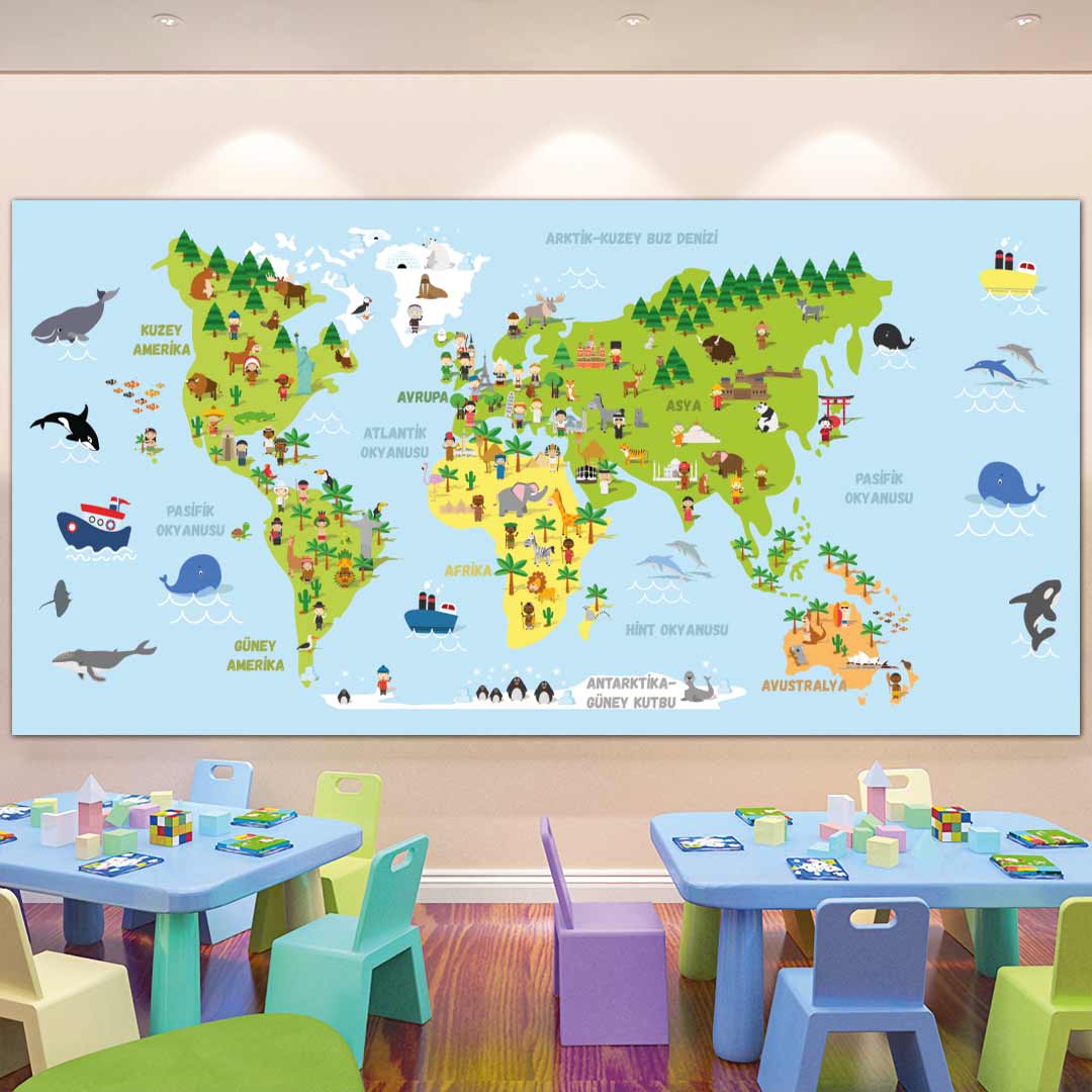 Çocuklar İçin Dünya Haritası