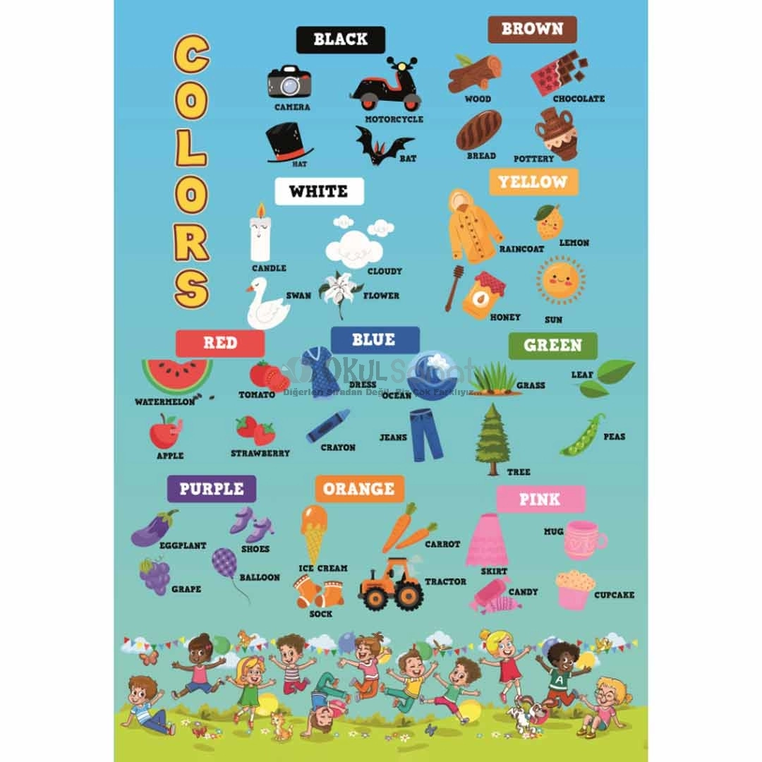 İngilizce Colors Posteri