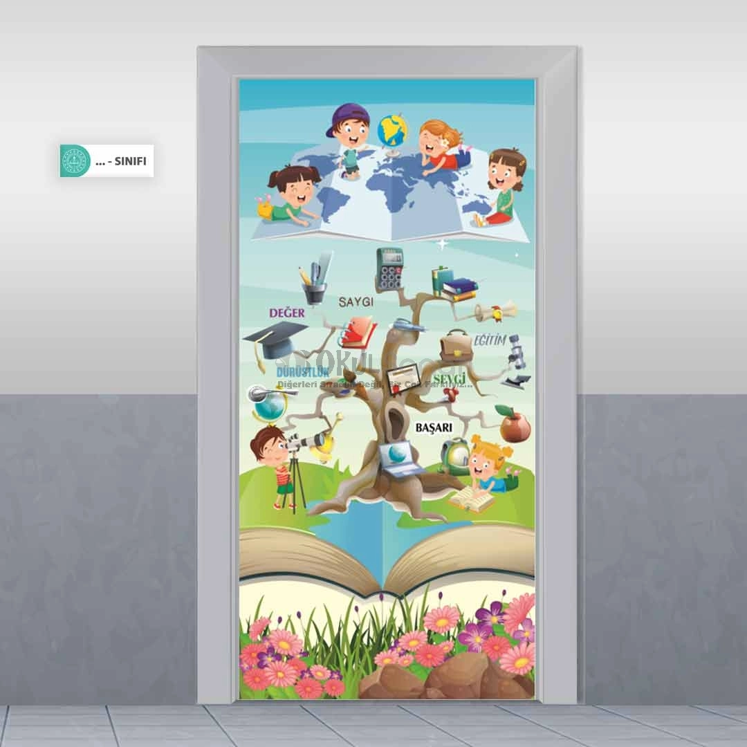 Değerler Eğitimi İlkokul Kapı Giydirme