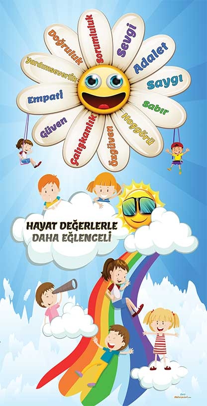 Değerler Eğitimi Papatya Kapı Giydirmesi
