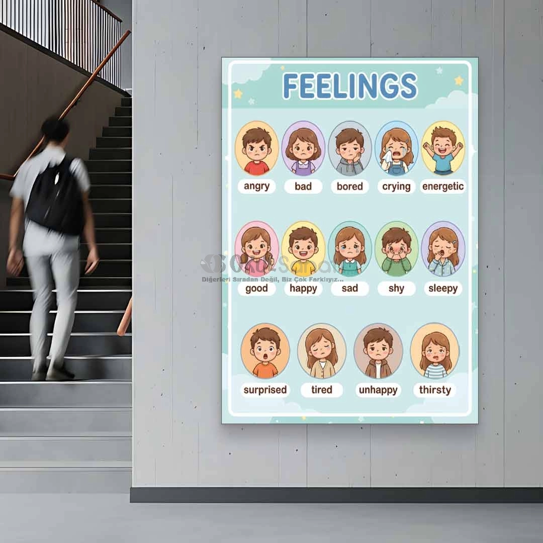 İngilizce Duygular & Feelings Posteri