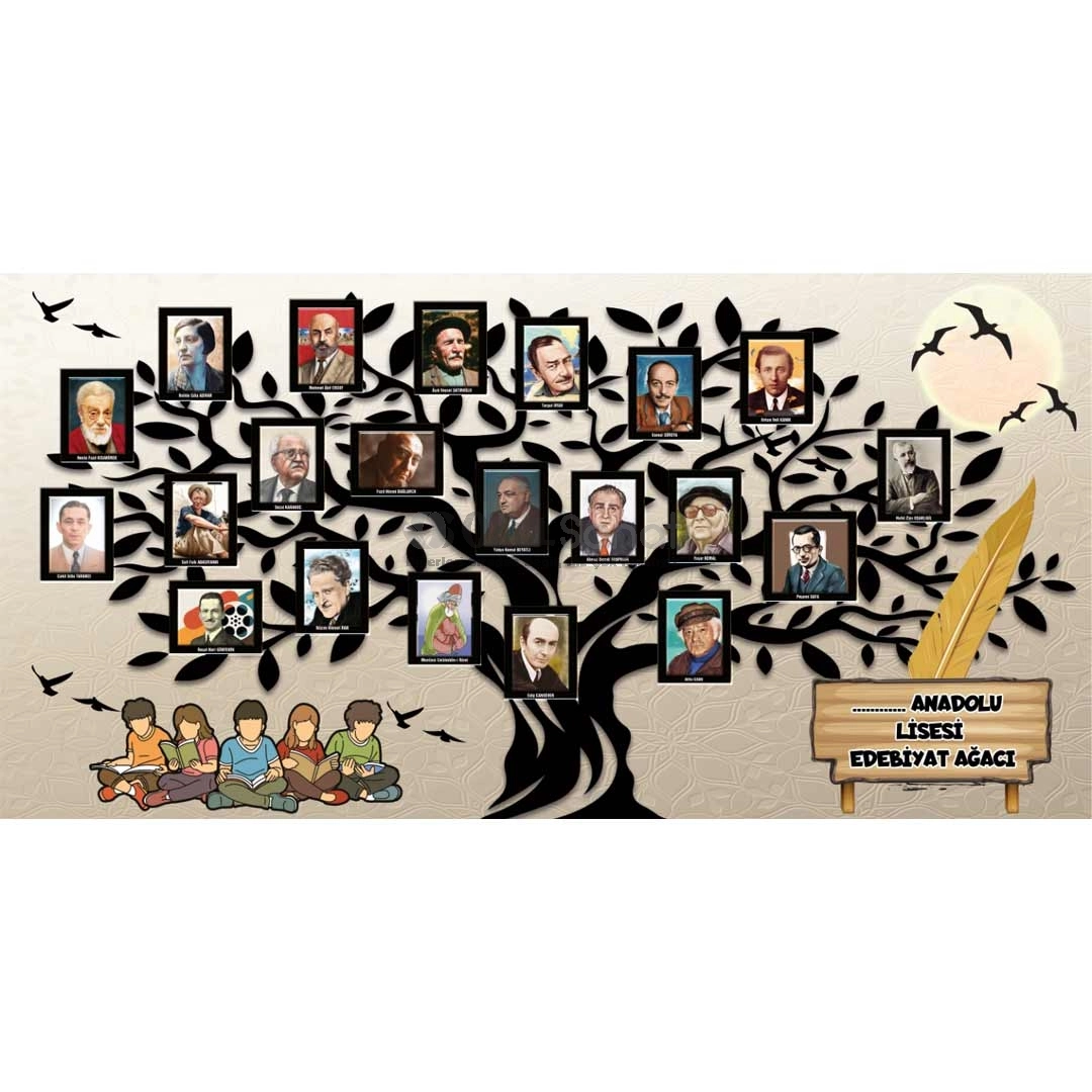 Edebiyat Ağacı Okul Posteri
