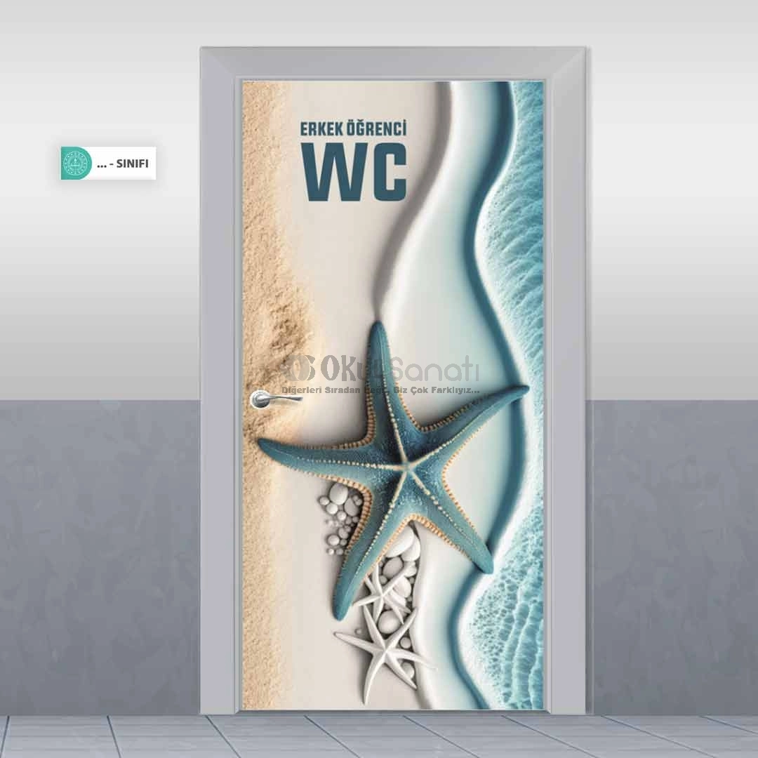 Deniz Yıldızı Erkek Öğrenci Wc Kapı Giydirme