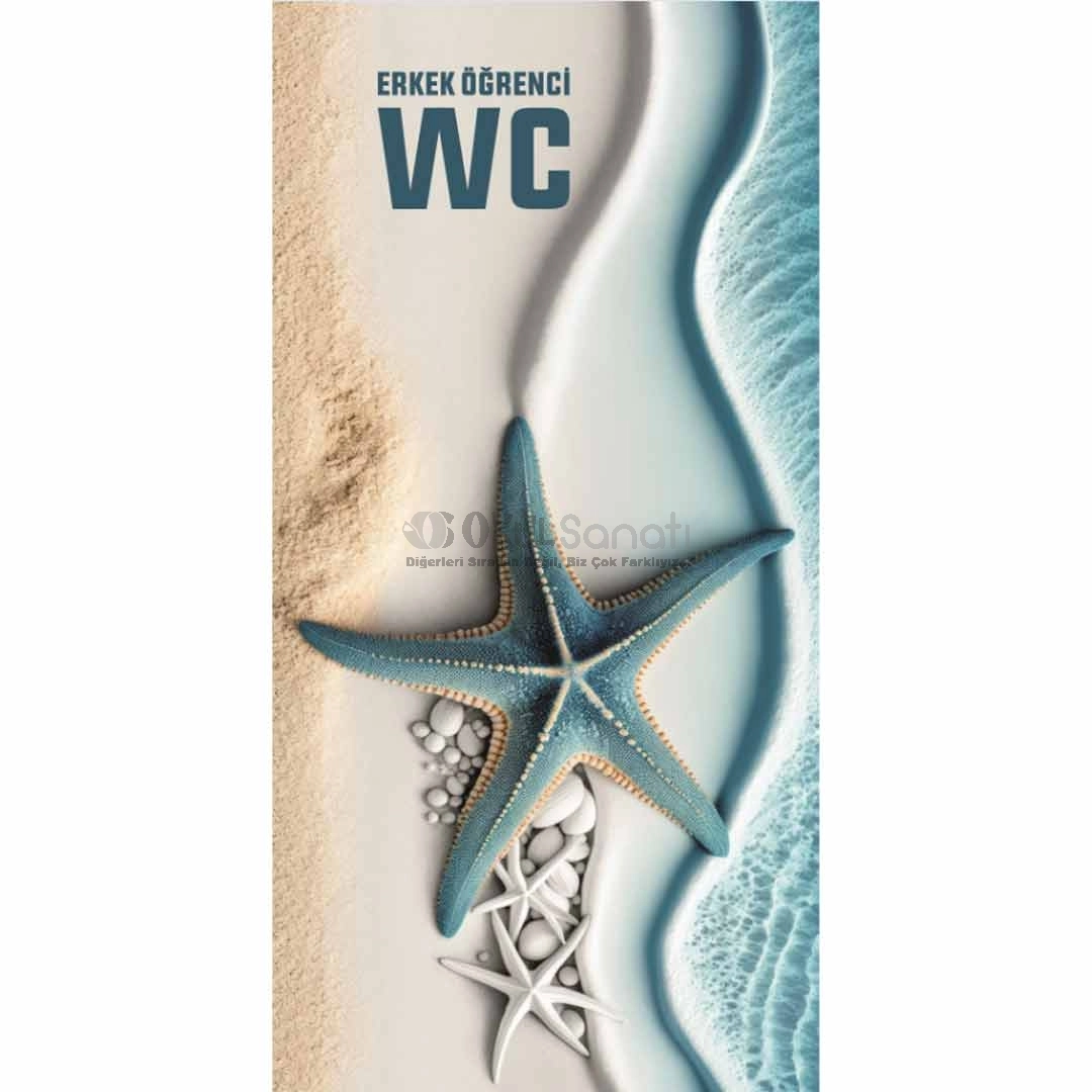 Deniz Yıldızı Erkek Öğrenci Wc Kapı Giydirme