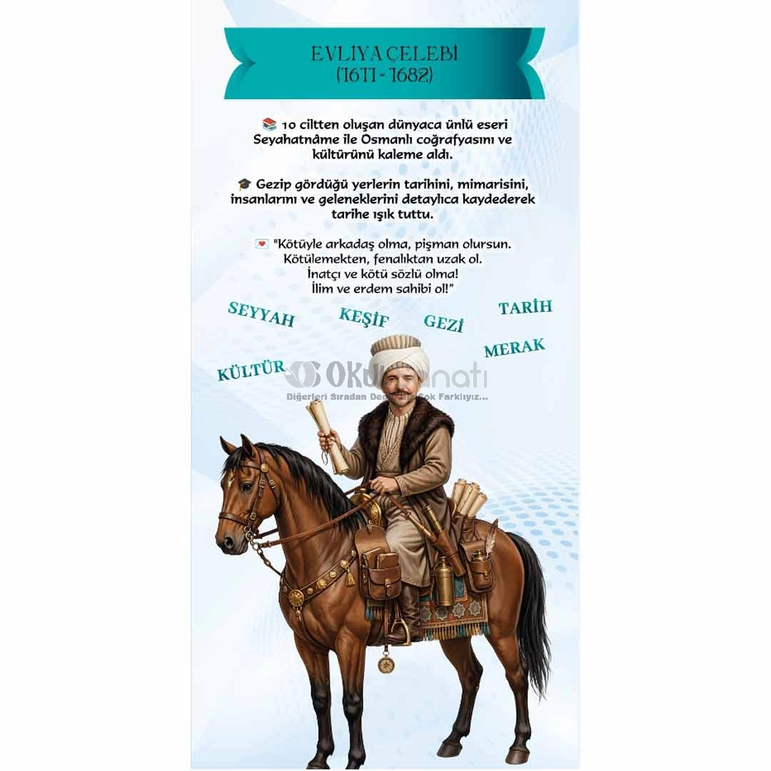 Evliya Çelebi Türk Büyükleri Kapı Giydirme