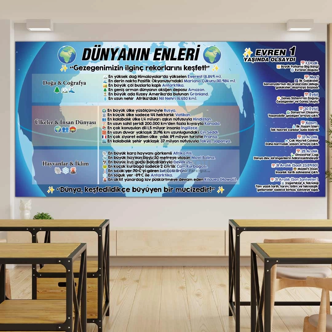 Dünya’nın Enleri Okul Posteri