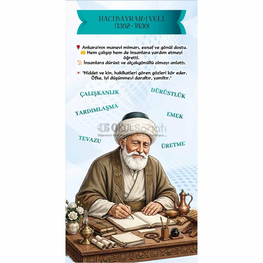 Hacı Bayram-ı Velî Türk Büyükleri Kapı Giydirme