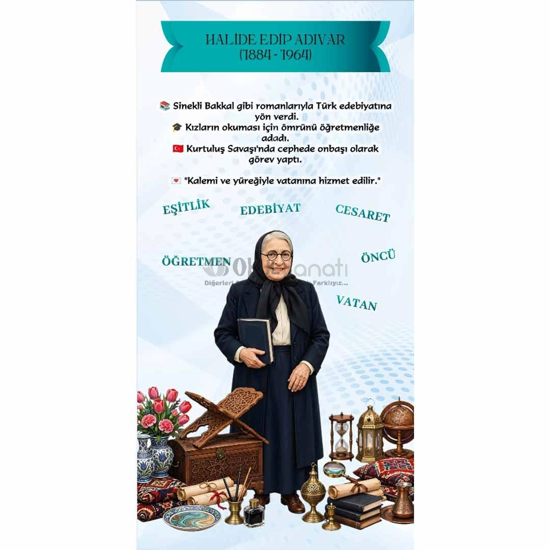 Halide Edip Adıvar Türk Büyükleri Kapı Giydirme
