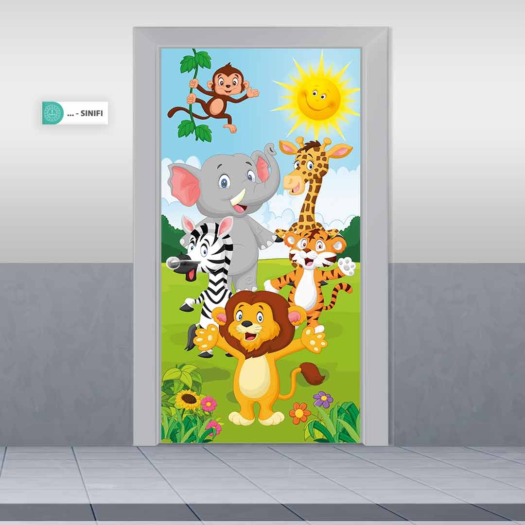 Hayvanlar Anaokulu Kapı Giydirme