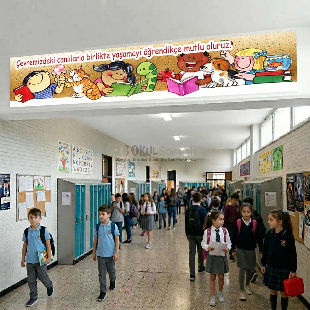 Birlikte Yaşamak İlkokul Kiriş Yazısı