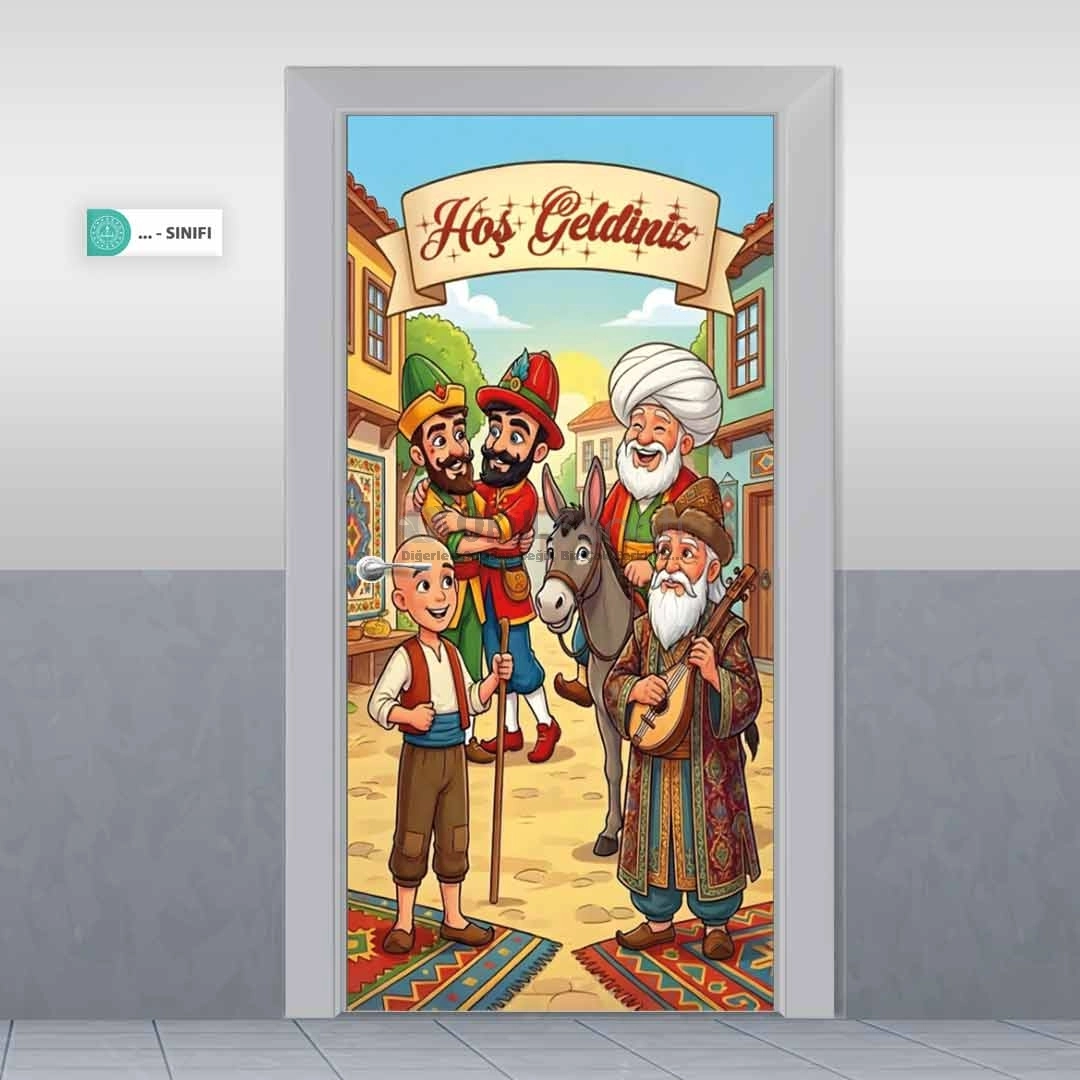 İlkokul ve Anasınıfı Masal Kahramanları Kapı Giydirme 2