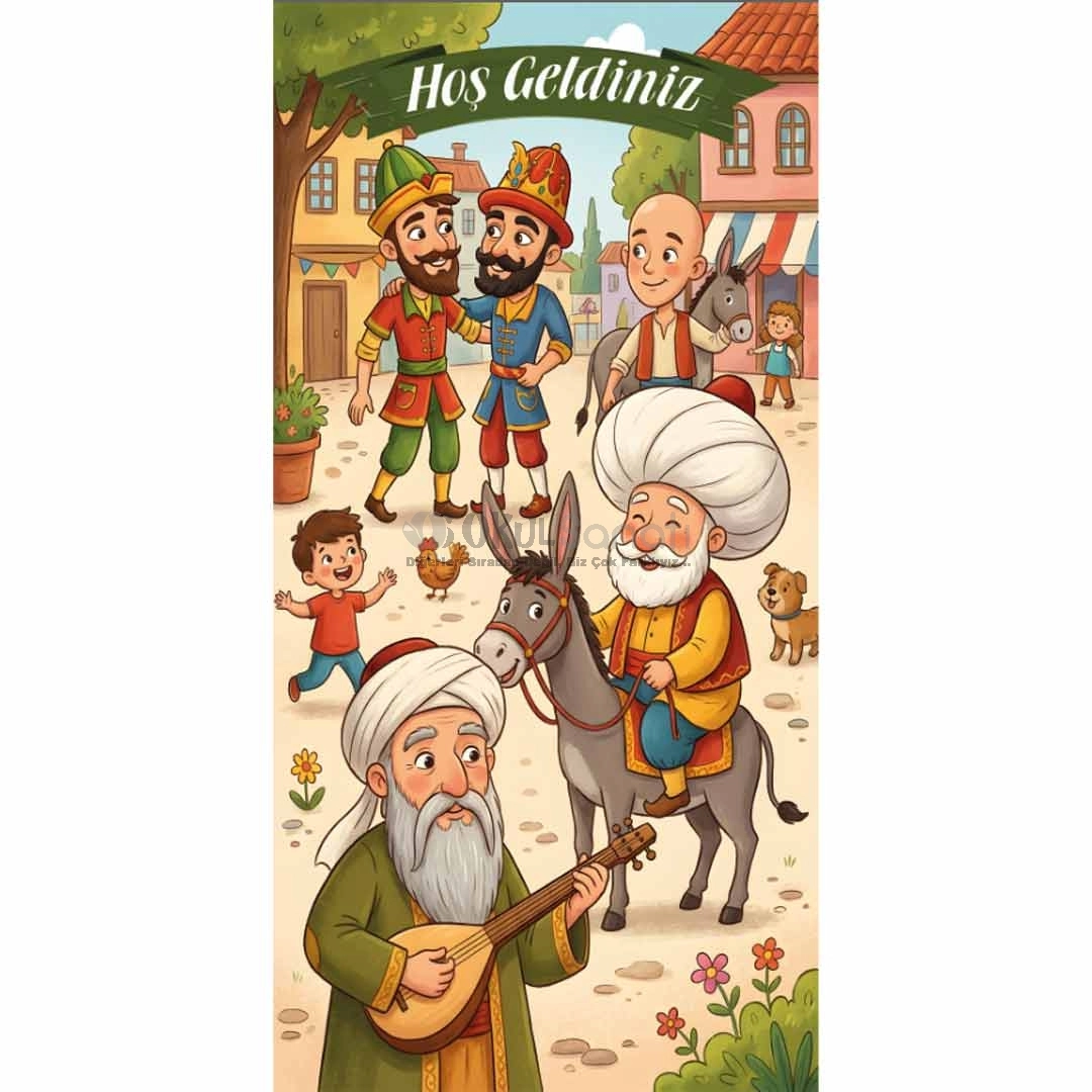 İlkokul ve Anasınıfı Masal Kahramanları Kapı Giydirme 4