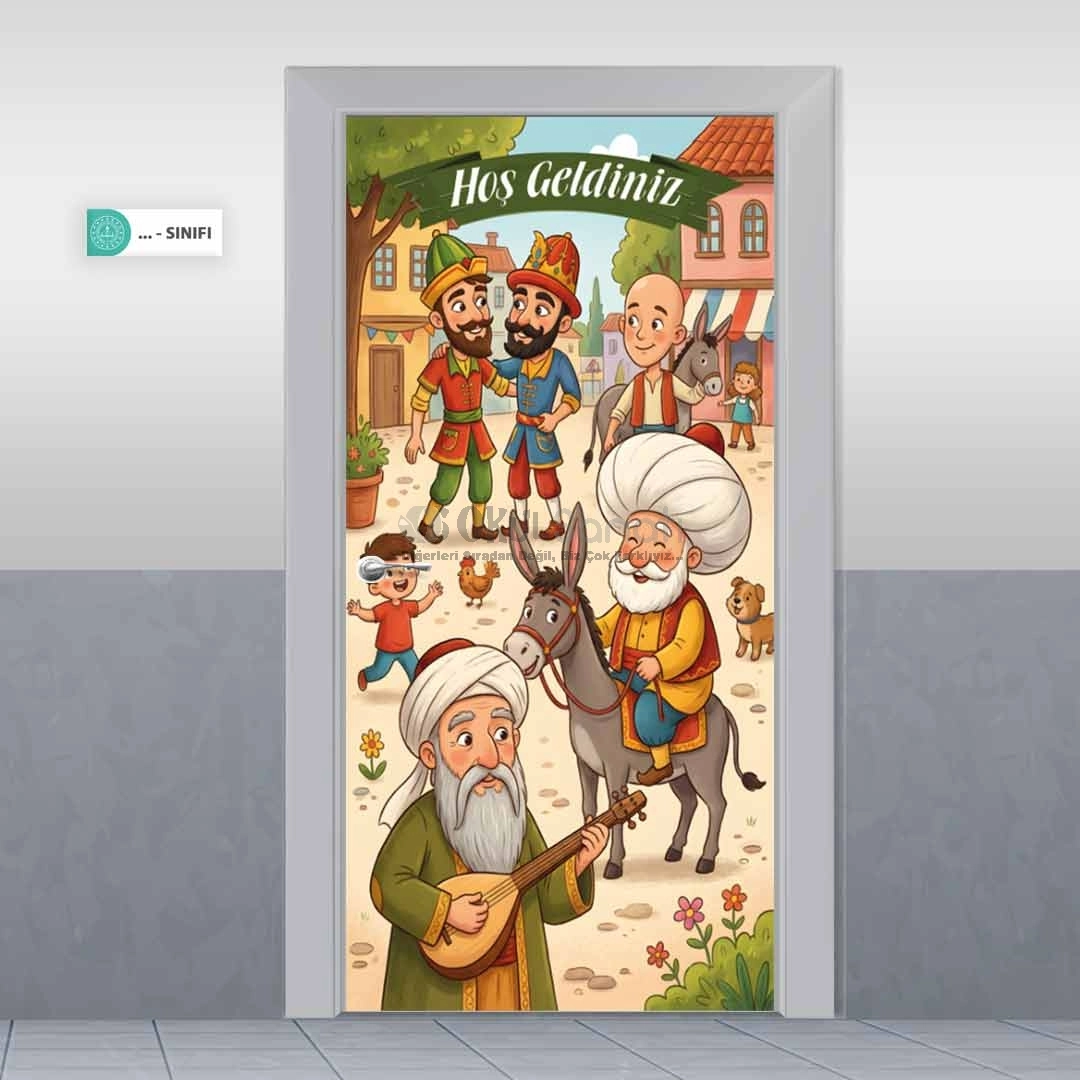 İlkokul ve Anasınıfı Masal Kahramanları Kapı Giydirme 4