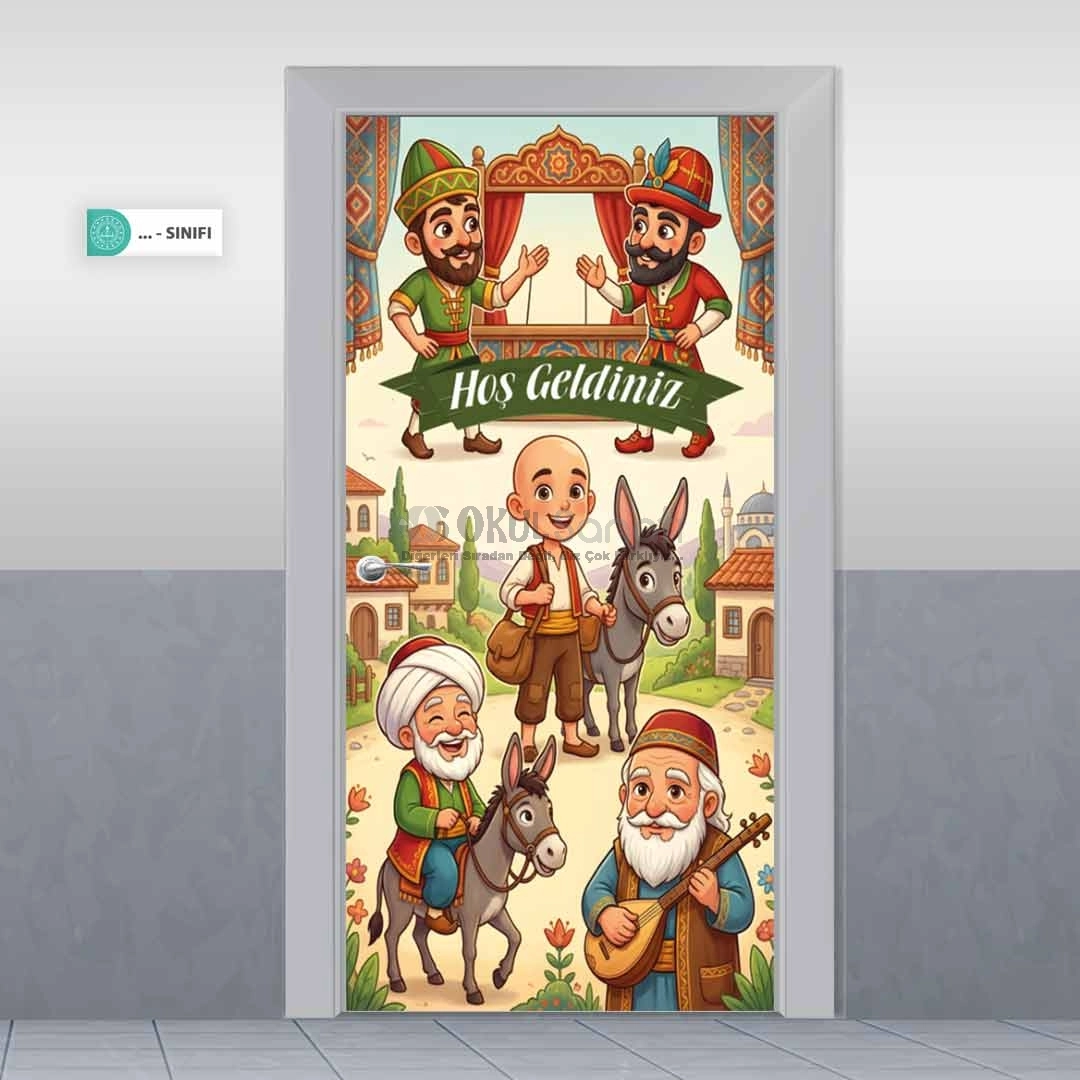 İlkokul ve Anasınıfı Masal Kahramanları Kapı Giydirme 3