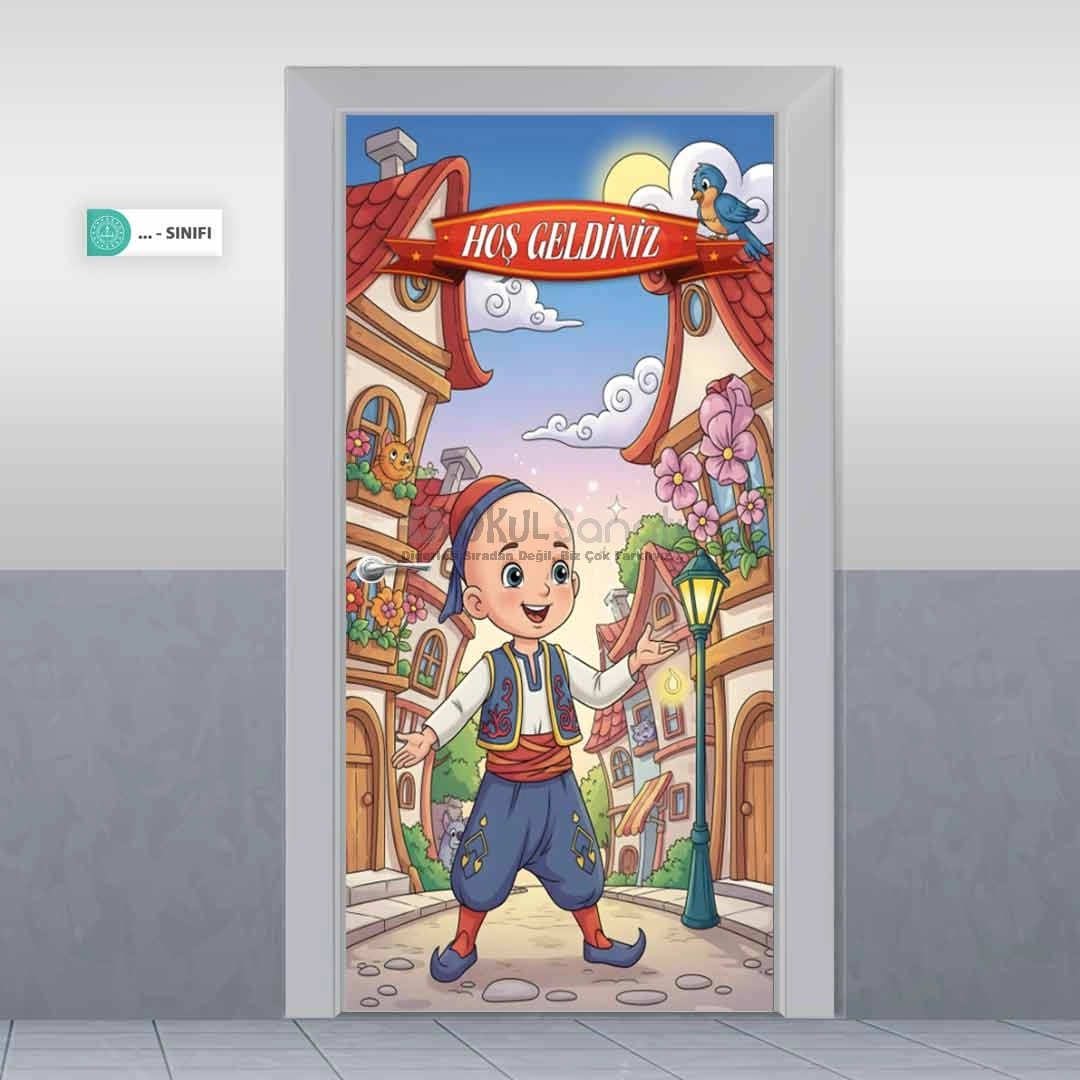 Keloğlan İlkokul Anasınıfı Kapı Giydirme