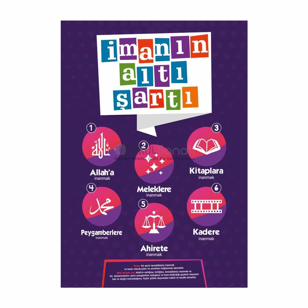 İmanın Altı Şartı Okul Posteri