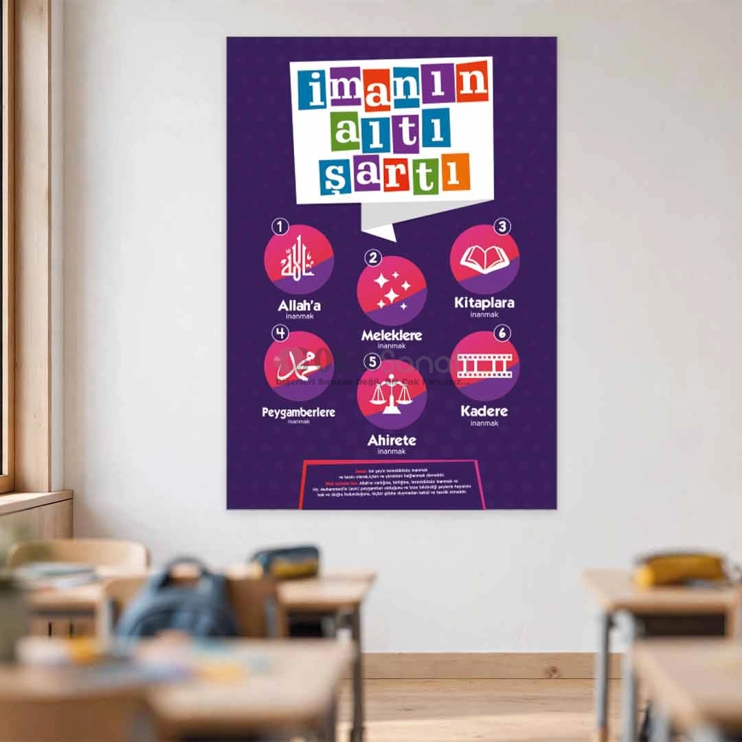 İmanın Altı Şartı Okul Posteri