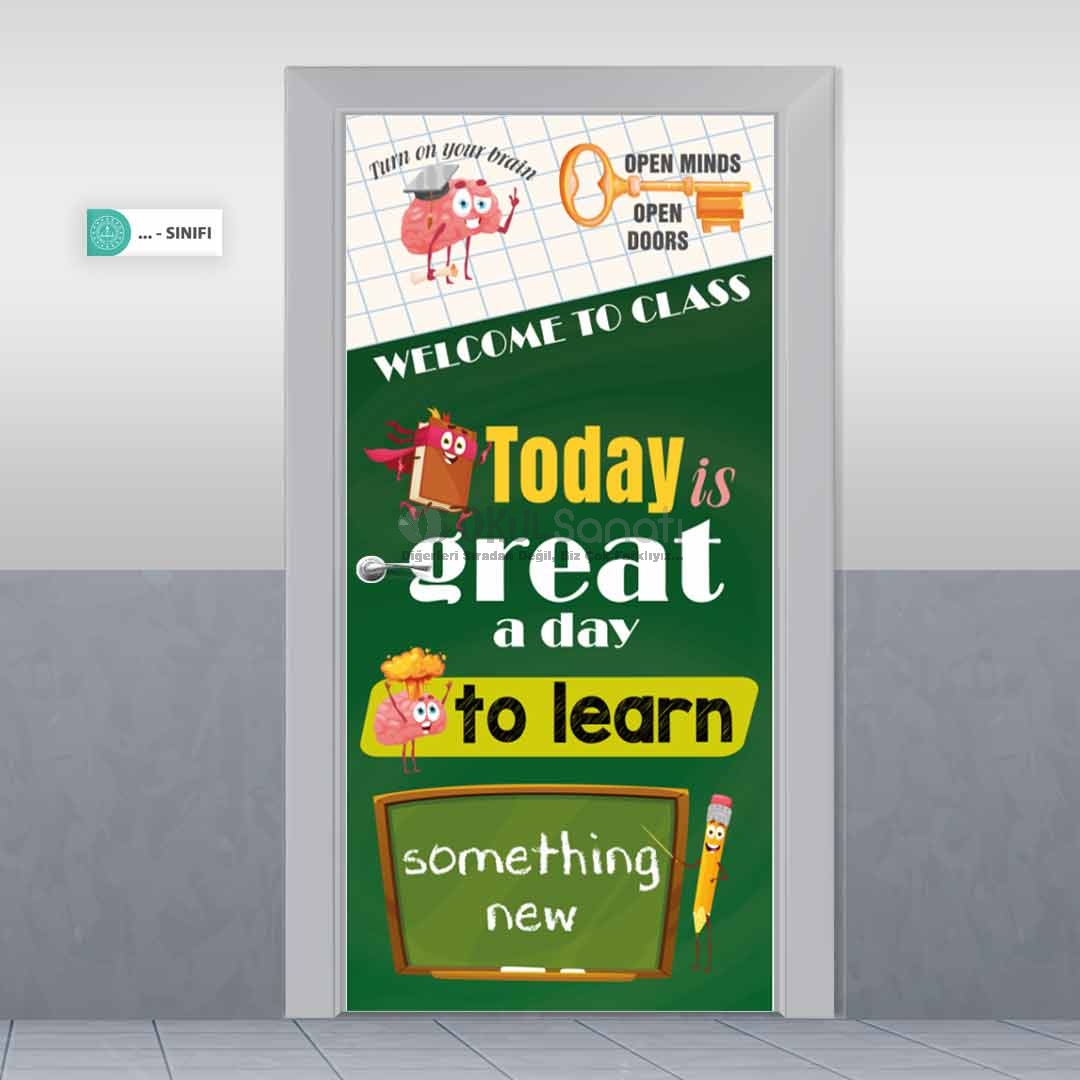 İngilizce Sınıfı Kapı Giydirmesi - ’’Open Minds Open Doors’’