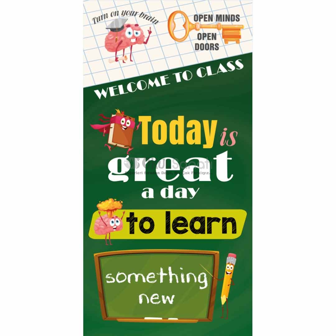 İngilizce Sınıfı Kapı Giydirmesi - ’’Open Minds Open Doors’’