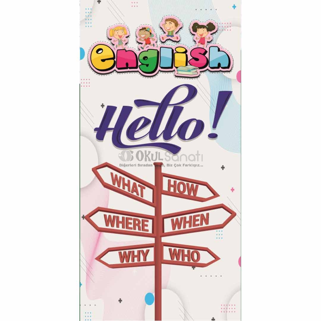İngilizce Sınıfı Kapı Giydirmesi - ’’Hello!