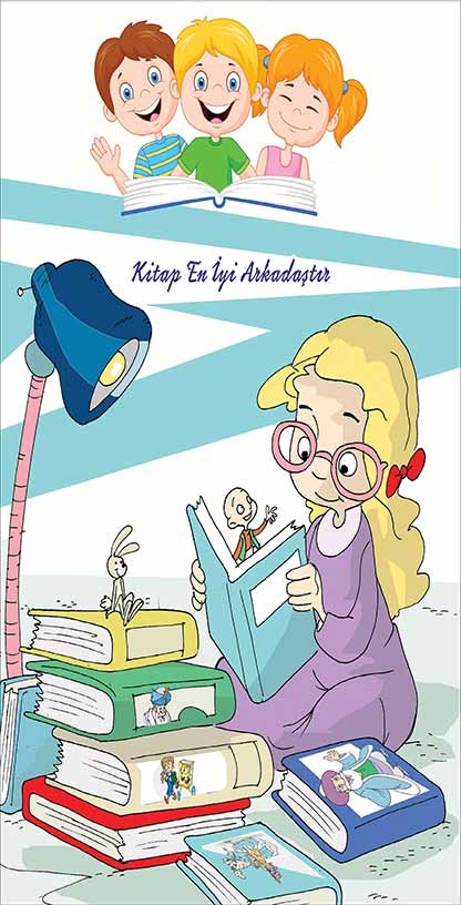 Kitap En İyi Arkadaştır Kapı Giydirme