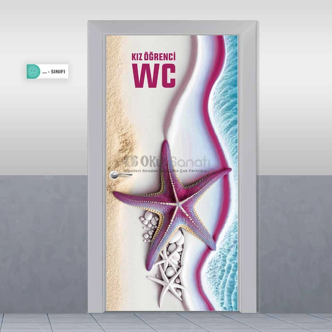 Deniz Yıldızı Kız Öğrenci Wc Kapı Giydirme