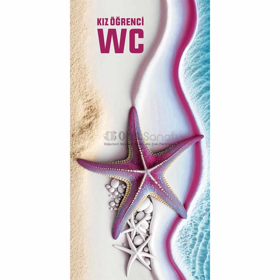Deniz Yıldızı Kız Öğrenci Wc Kapı Giydirme