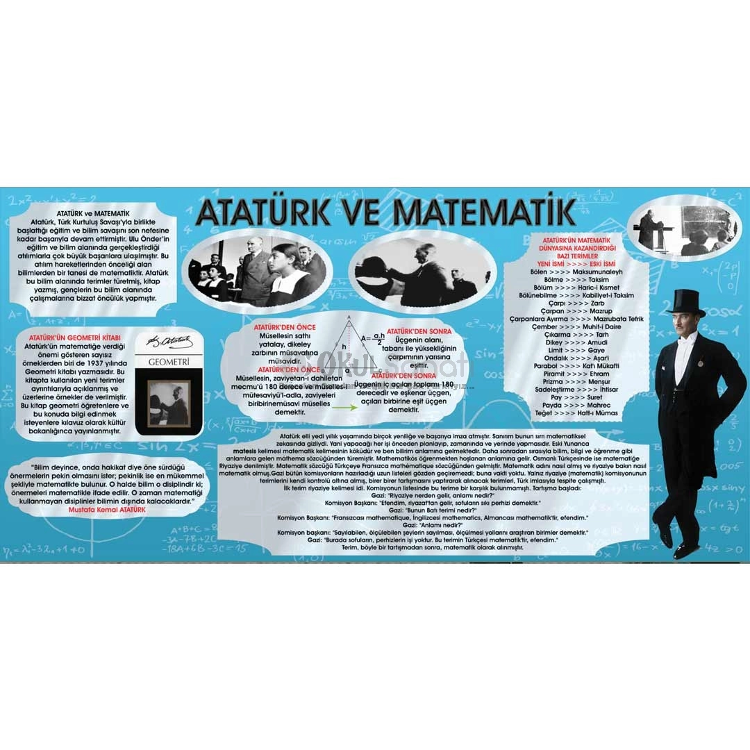 Atatürk ve Matematik Okul Posteri