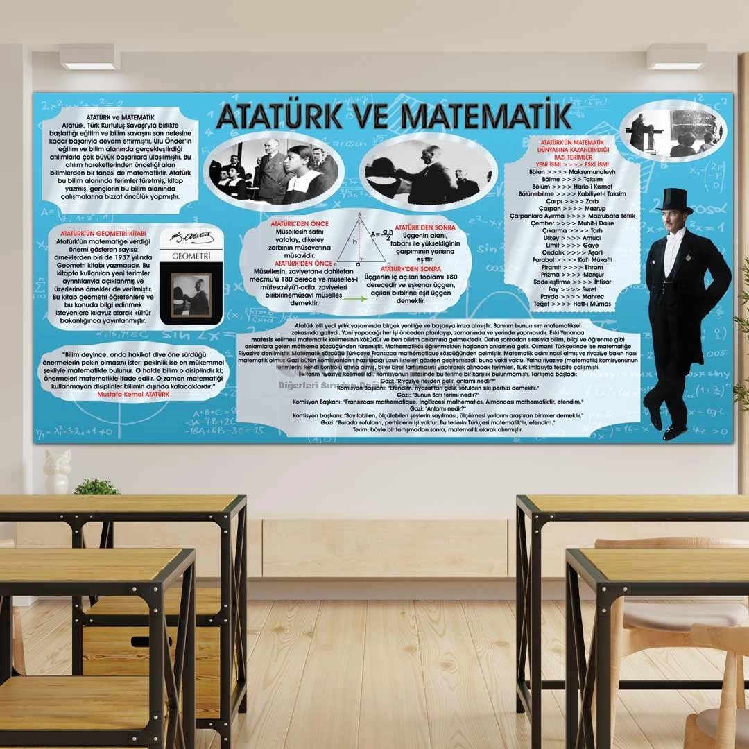 Atatürk ve Matematik Okul Posteri