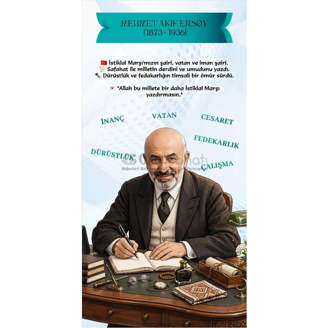 Mehmet Akif Ersoy Türk Büyükleri Kapı Giydirme