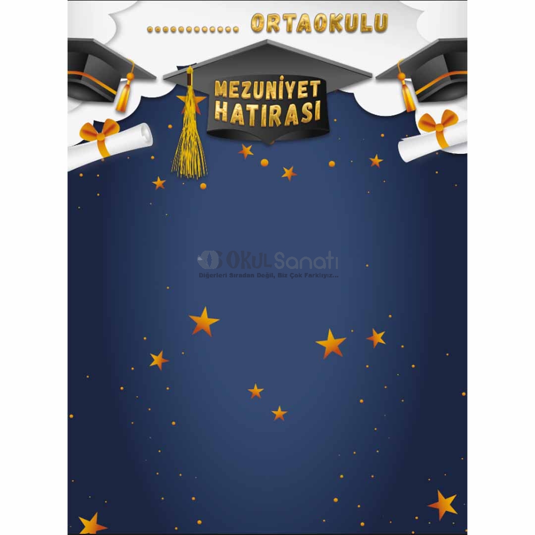 Mezuniyet Hatıra Fotoğraf Brandası Bulutlu