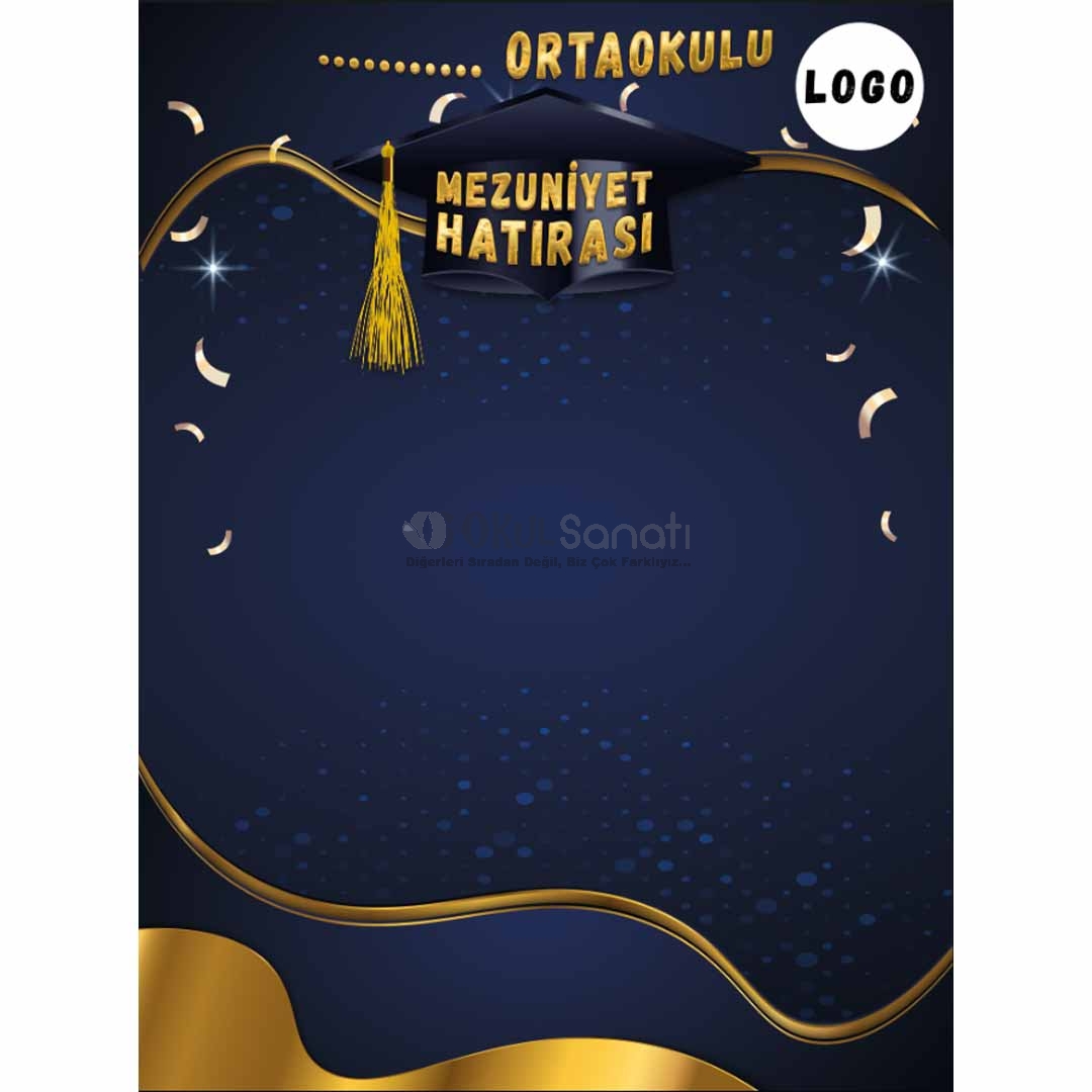 Mezuniyet Hatıra Fotoğraf Brandası Lacivert