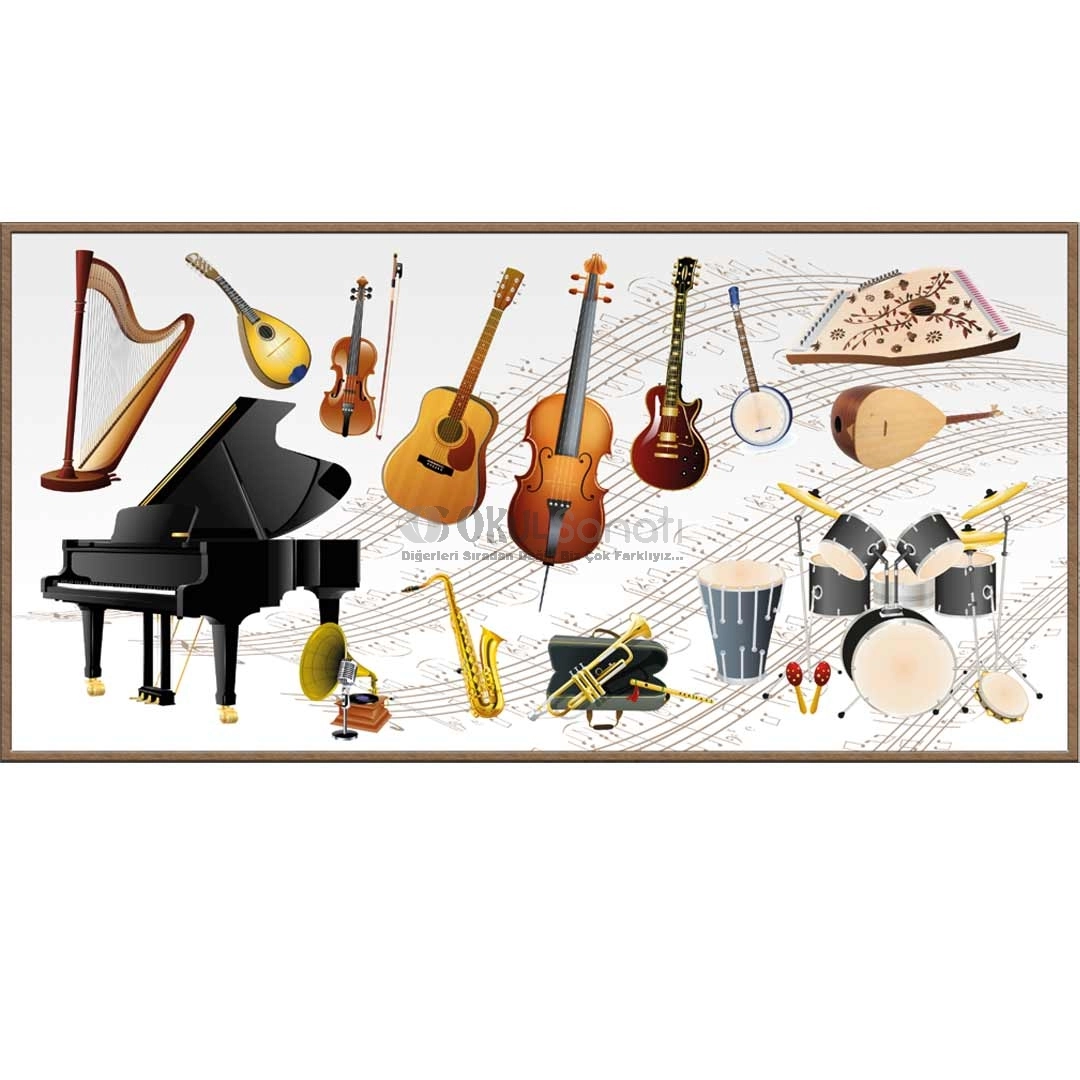 Enstrümanlar Müzik Sınıfı Okul Posteri
