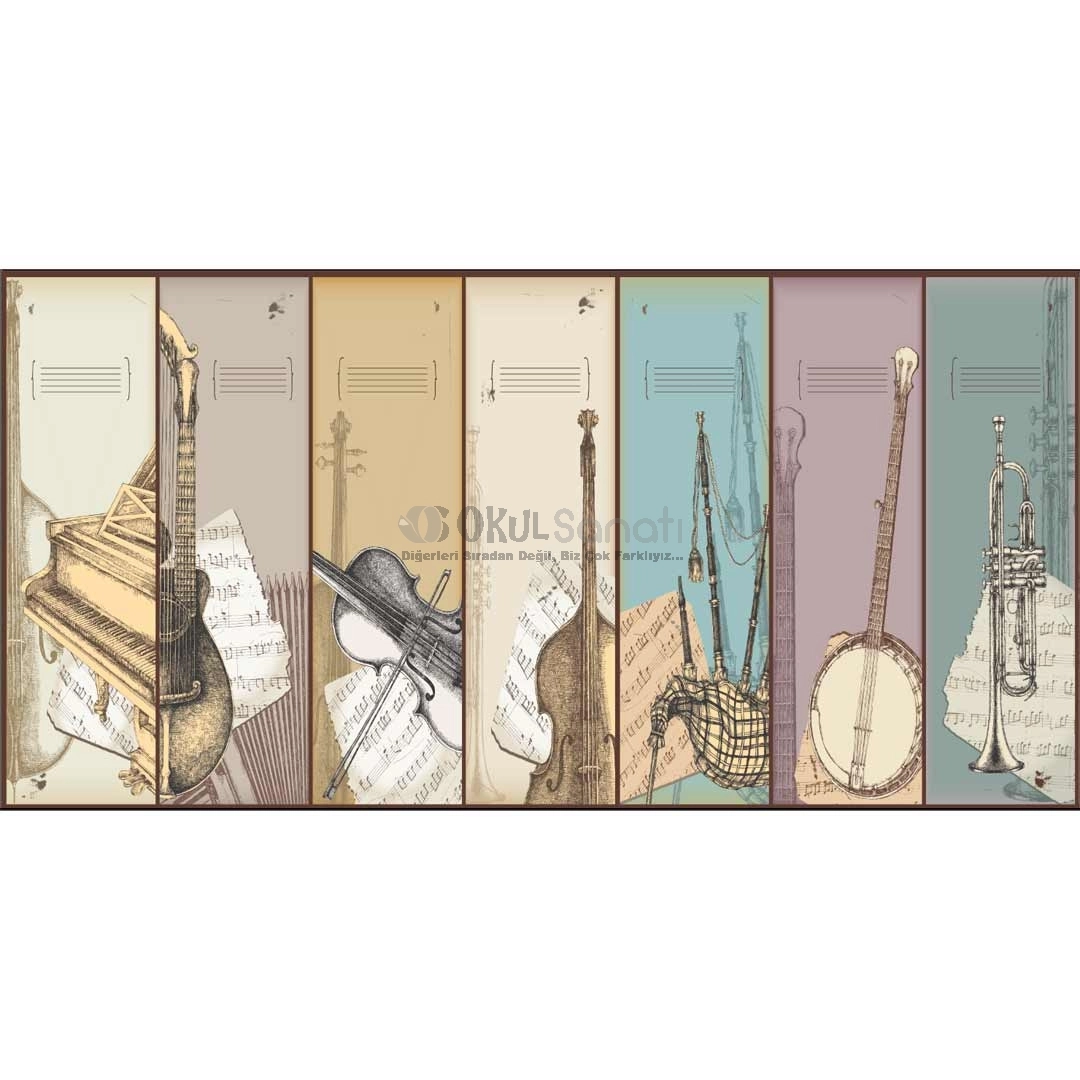 Enstrümanlar Müzik Sınıfı Okul Posteri 2