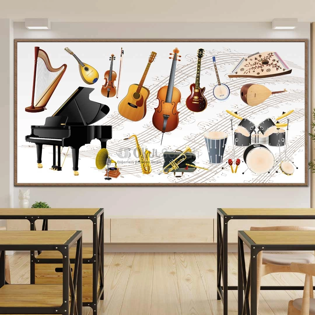 Enstrümanlar Müzik Sınıfı Okul Posteri