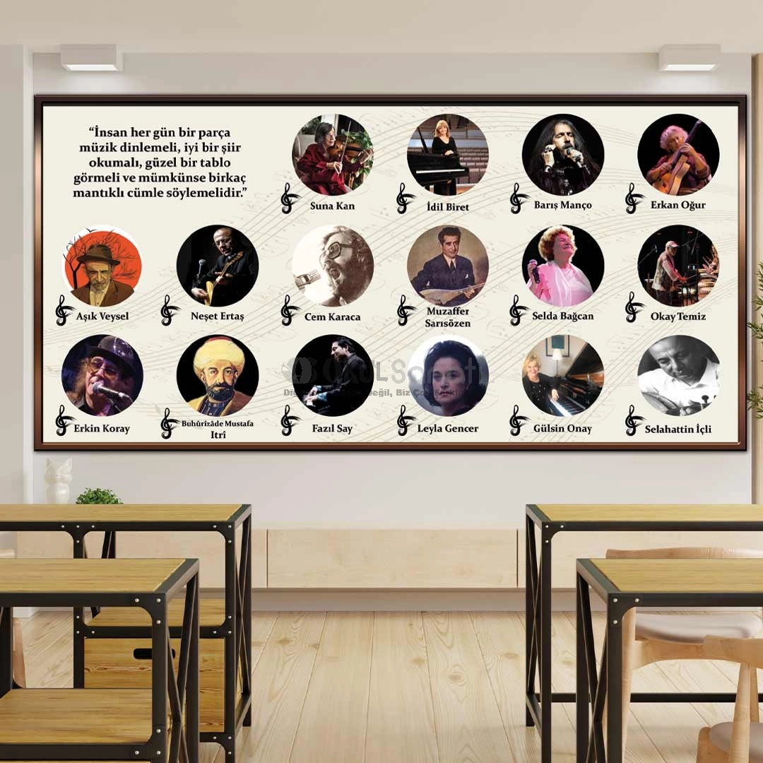 Müzisyenler Müzik Sınıfı Okul Posteri
