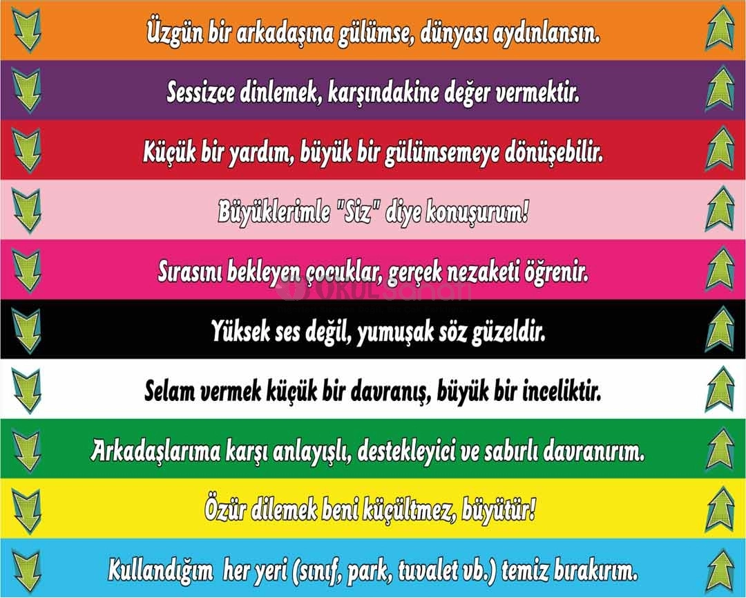 Okul Merdiven Yazısı Güzel Sözler