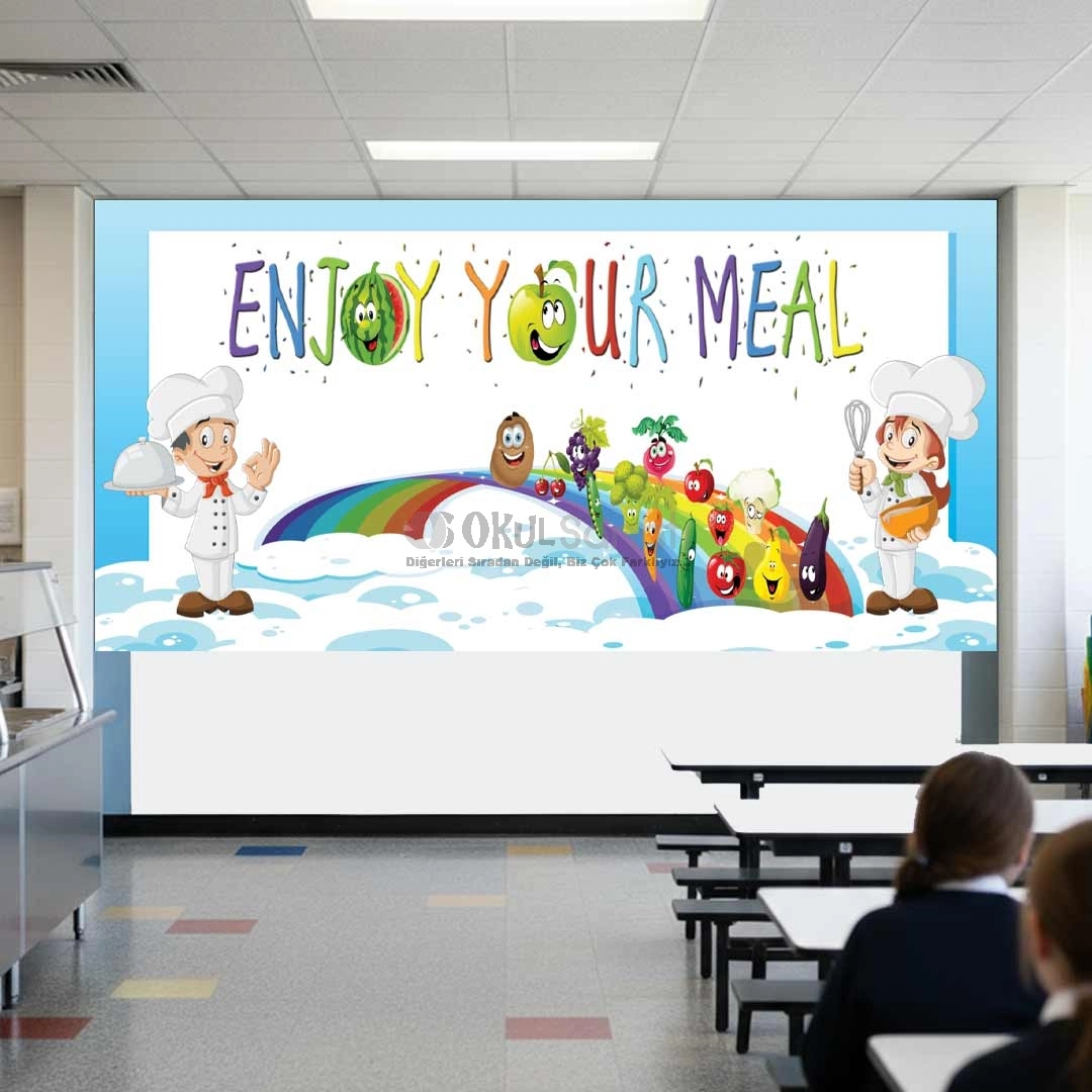 Okul Yemekhane Posteri Enjoy Your Meal