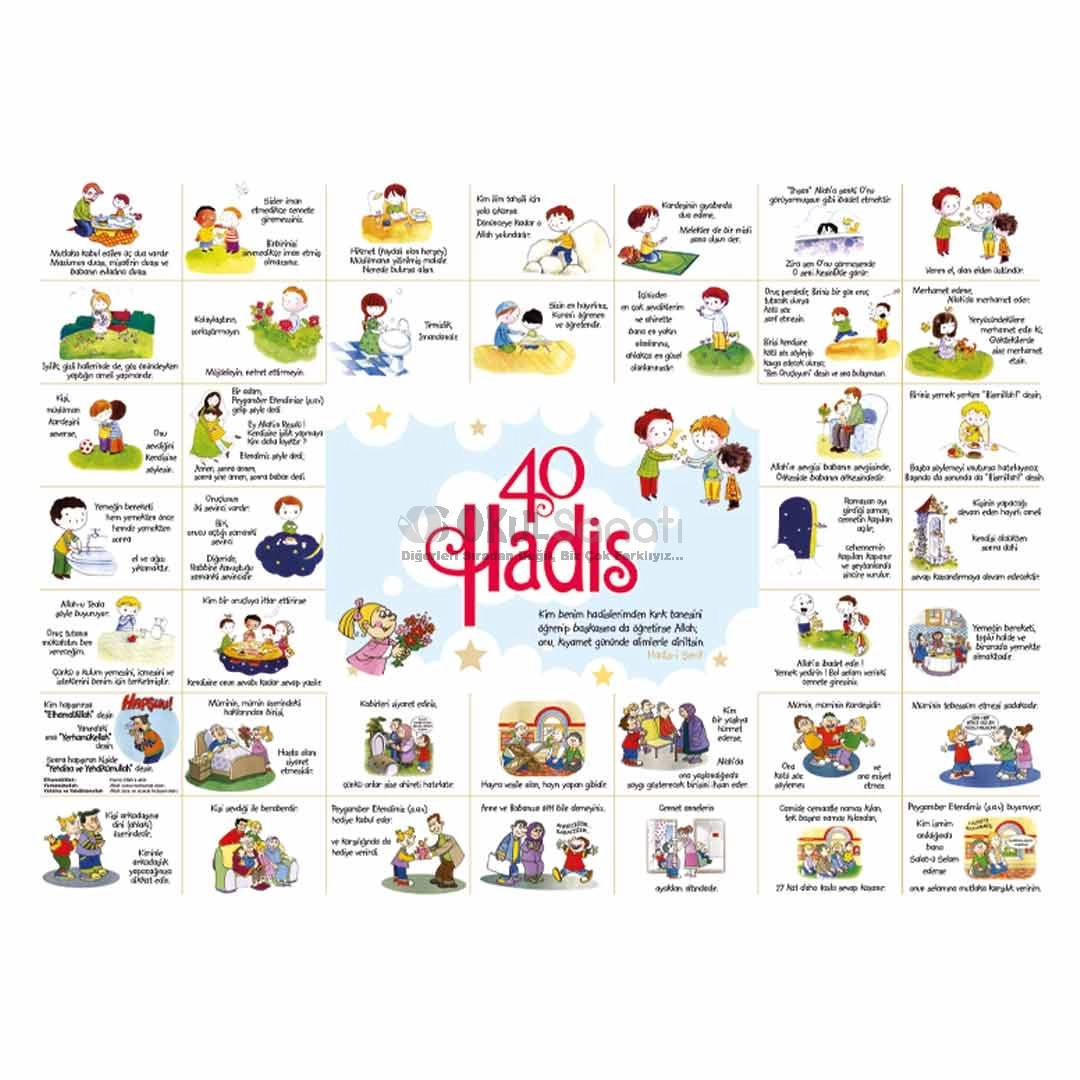 Peygamberimizden 40 Hadis Okul Posteri