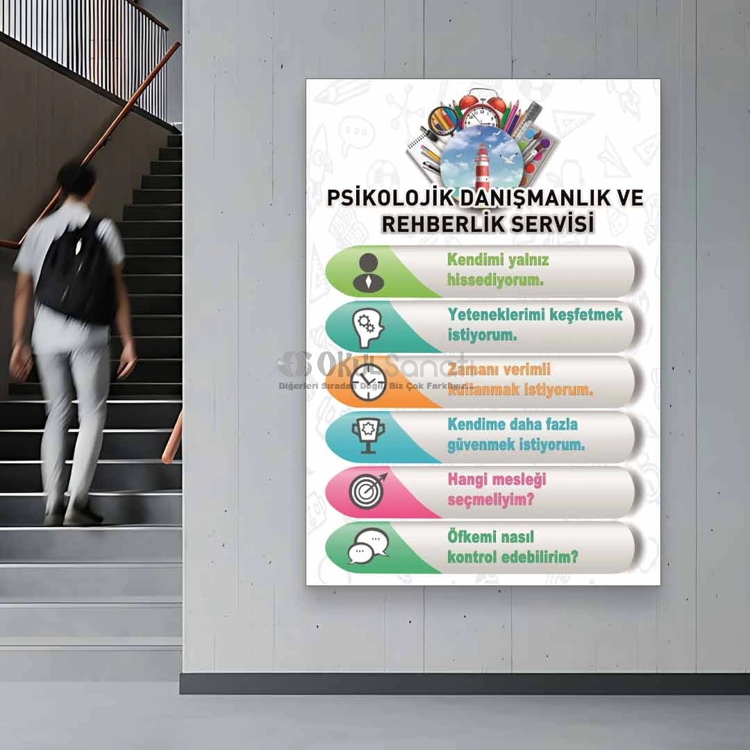 Psikolojik Danışmanlık ve Rehberlik Servisi Okul Posteri