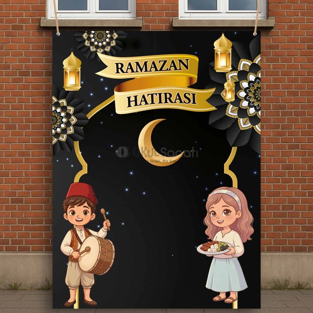 Ramazan Hatırası Brandası Siyah Zemin