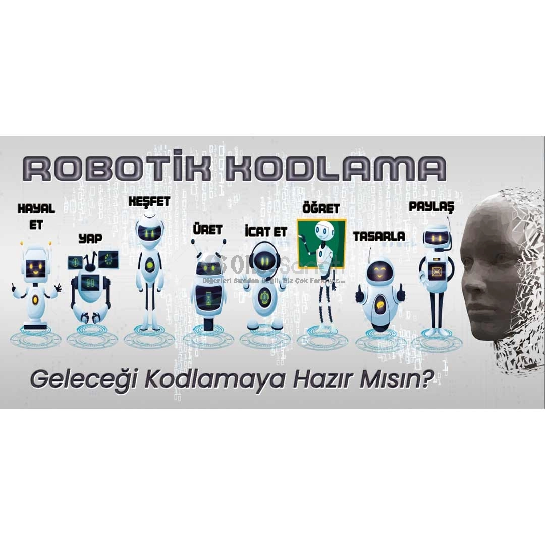 Robotik Kodlama Sınıfı Okul Posteri Geleceği Kodla