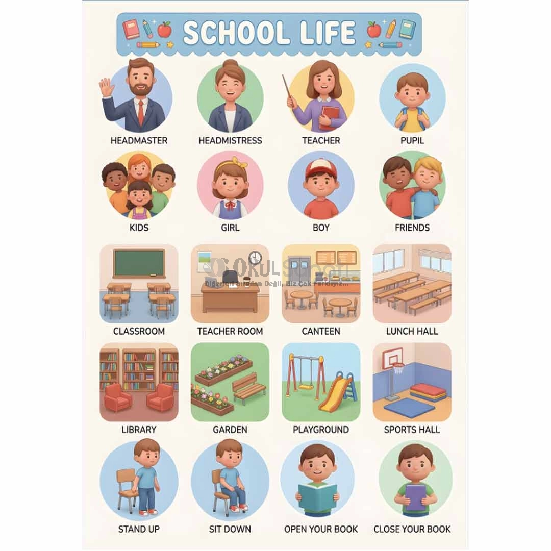 İngilizce School Life Posteri