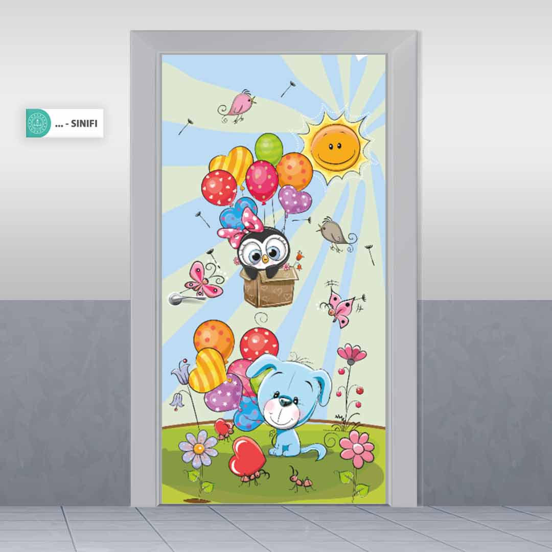 Çocuklar ve Balonlar Kapı Giydirme
