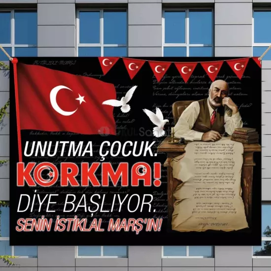 12 Mart İstiklâl Marşının Kabulü Branda Afiş