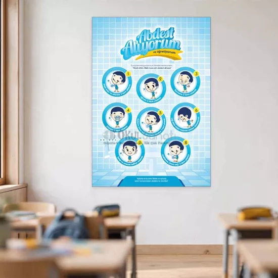 Din Kültürü ve Ahlak Bilgisi Okul Posteri | Abdest Alıyorum